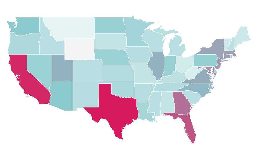Affinity by region — Biceps curl, United States