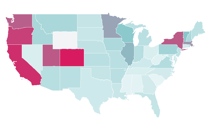 Affinity by region — Bicycle wheel, United States