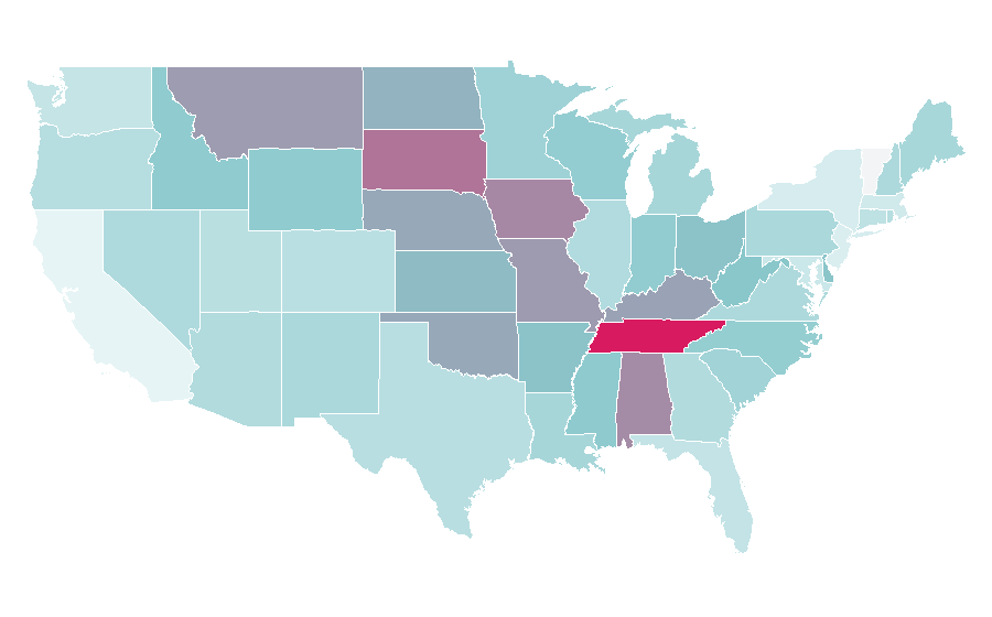 Affinity by region — Big & Rich, United States
