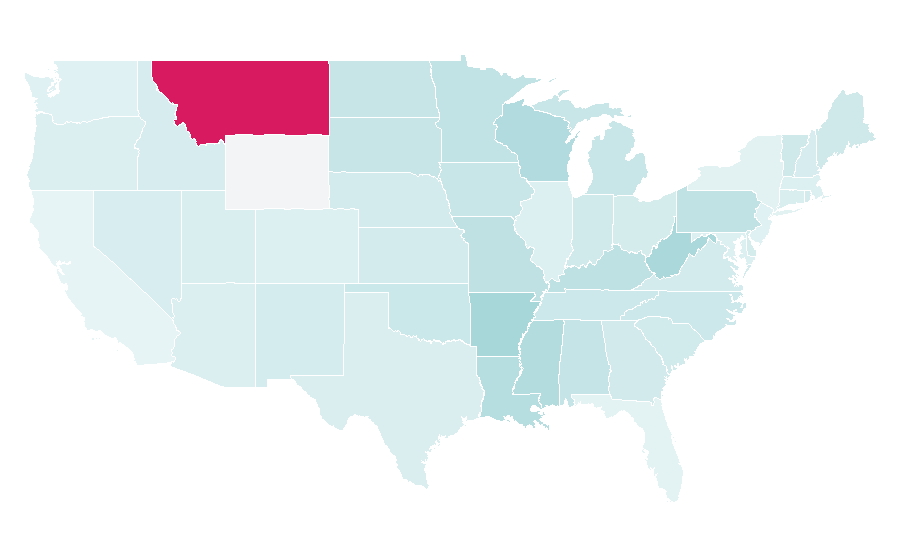 Affinity by region — Big Buck's, United States