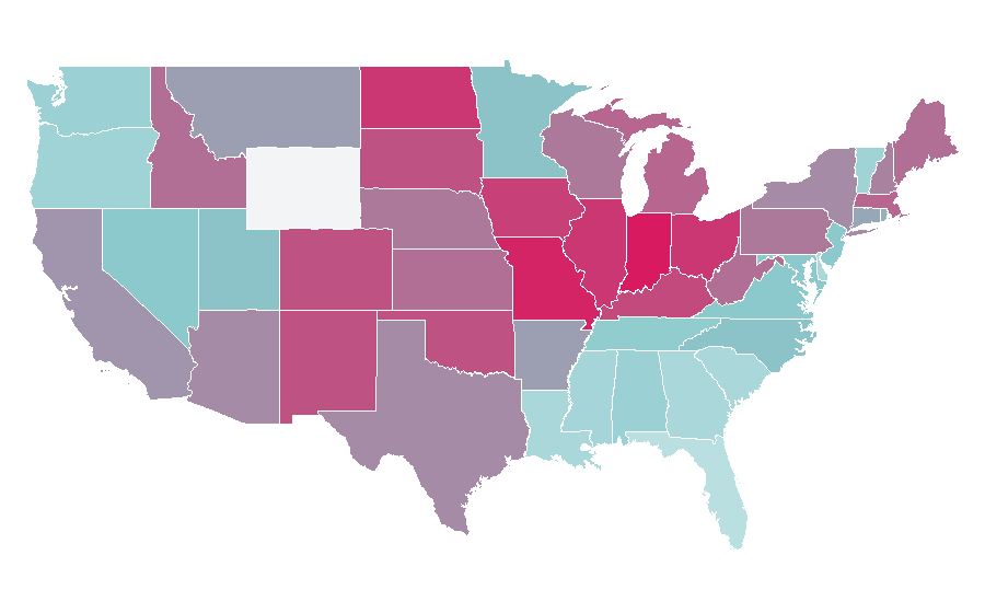 Affinity by region — Big data, United States