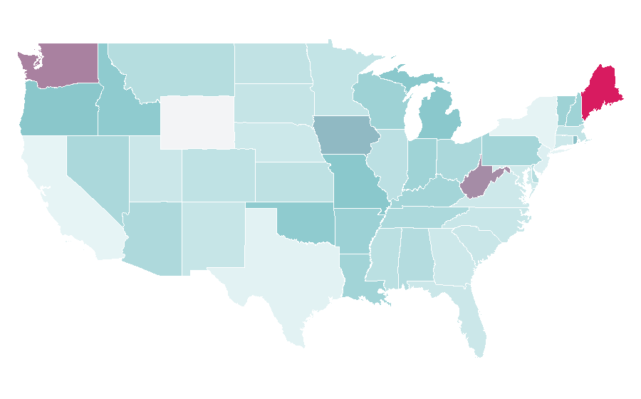 Affinity by region — Big five game, United States