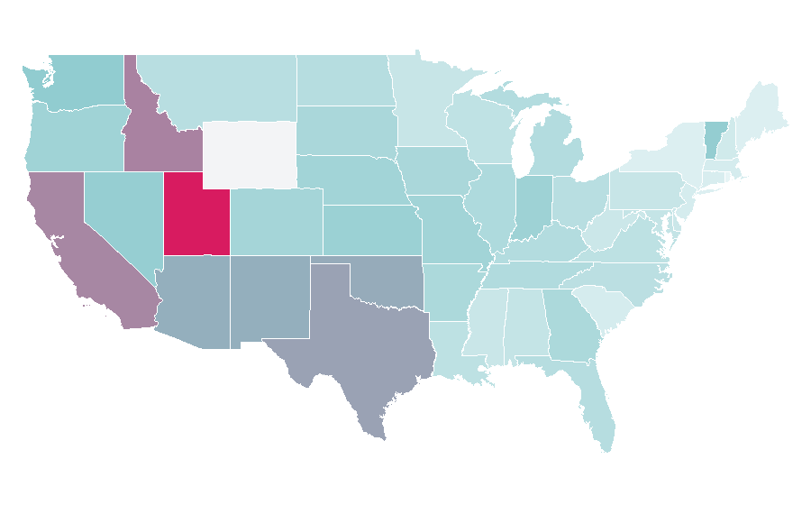 Affinity by region — Big Hero 6 (film), United States