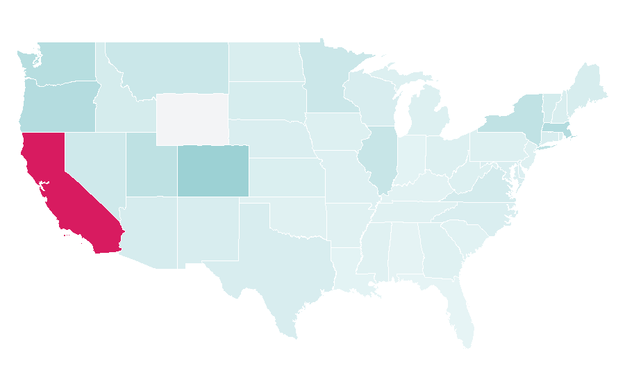Affinity by region — Big Sur International Marathon, United States