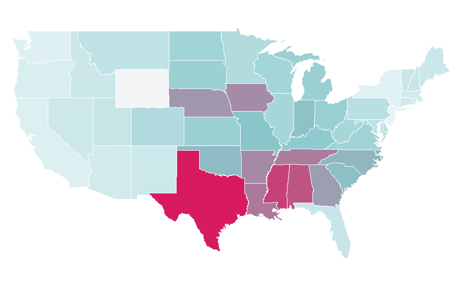 Affinity by region — BigXthaPlug, United States