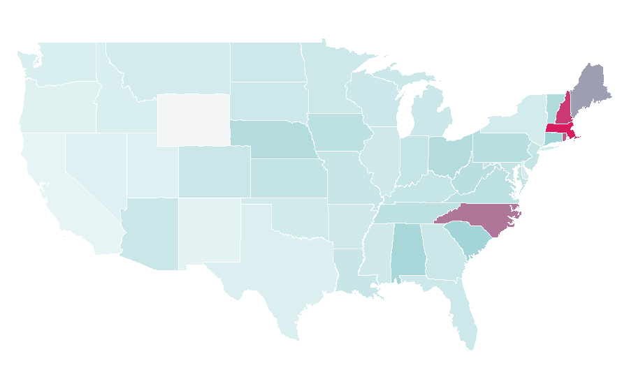 Affinity by region — Bill Belichick, United States