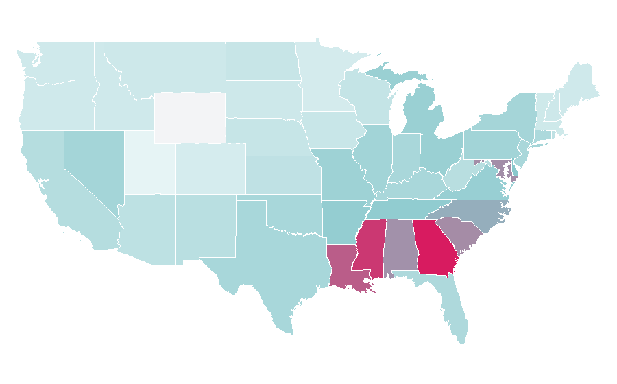 Affinity by region — Bill Duke, United States