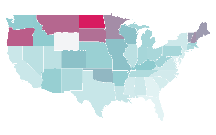 Affinity by region — Bill Hicks, United States