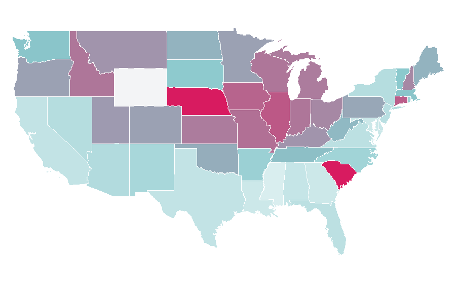 Affinity by region — Bill Murray, United States