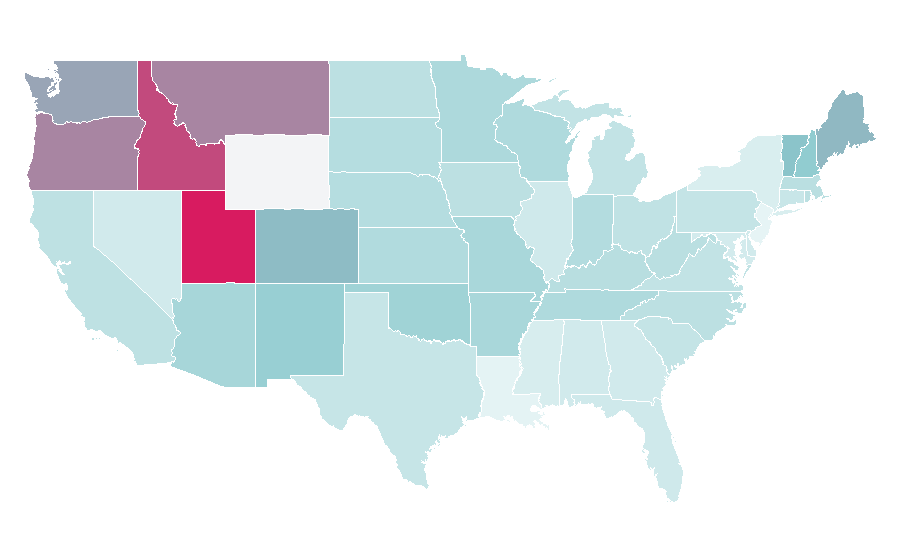 Affinity by region — Bill Nighy, United States