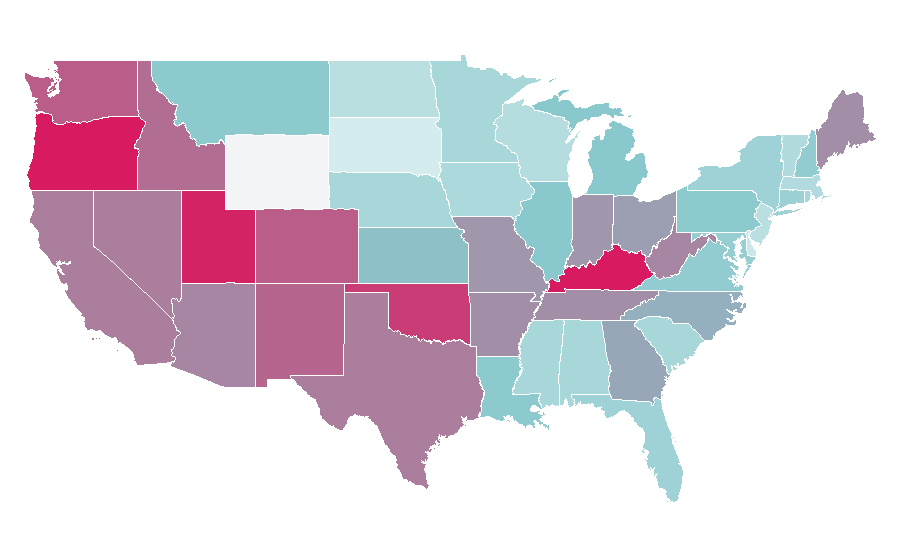 Affinity by region — Bill Skarsgård, United States