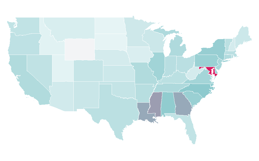 Affinity by region — Billie Holiday, United States