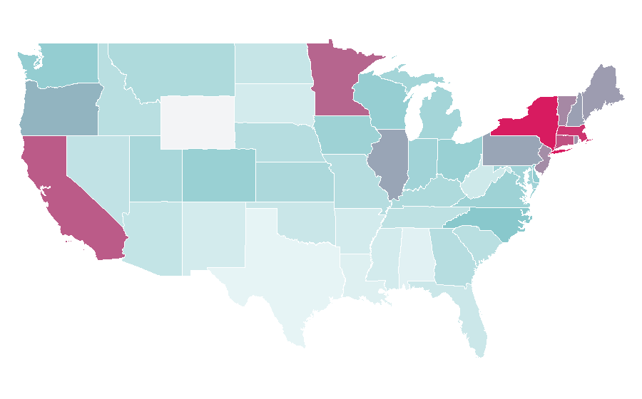 Affinity by region — Billie Jean King, United States