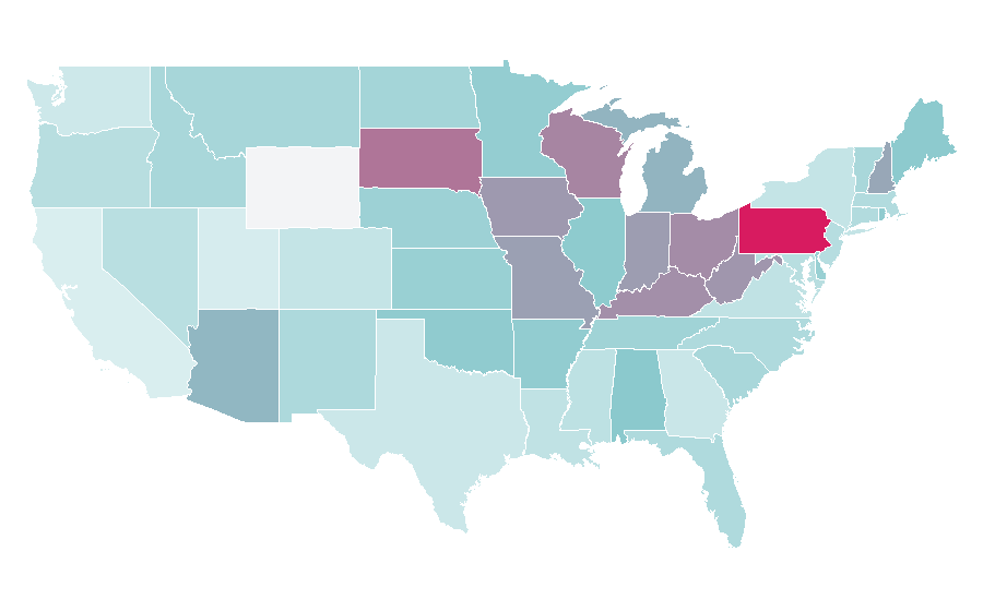 Affinity by region — Billy Gardell, United States