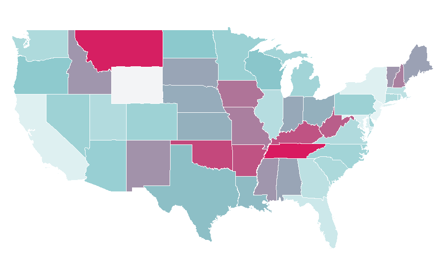 Affinity by region — Billy Gibbons, United States