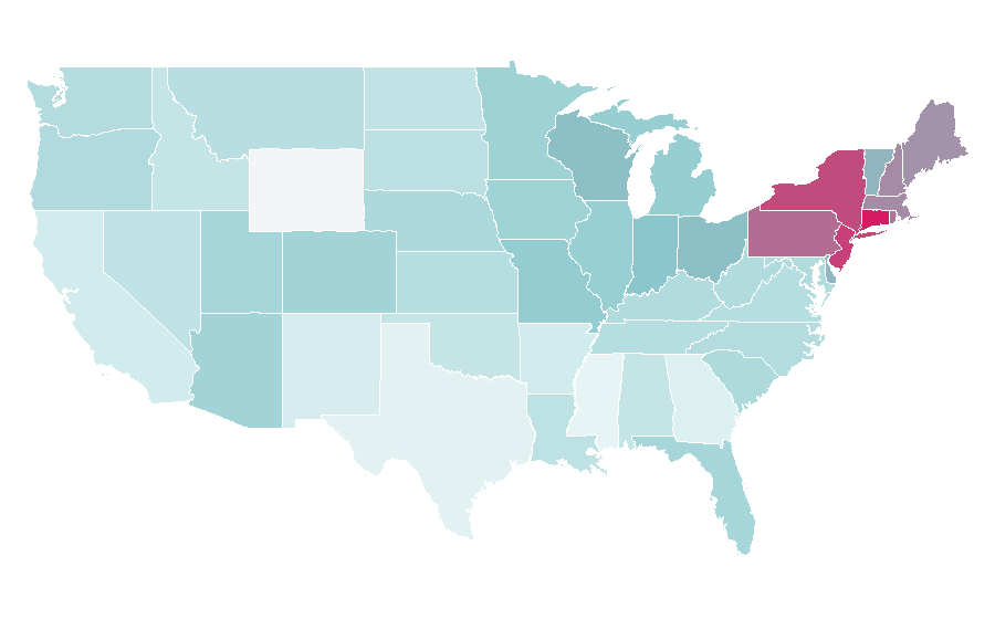 Affinity by region — Billy Joel, United States