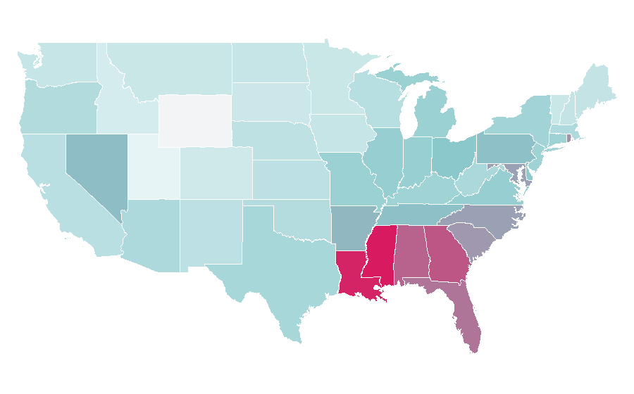 Affinity by region — Billy Ocean, United States