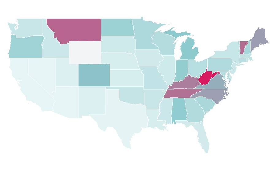 Affinity by region — Billy Strings, United States