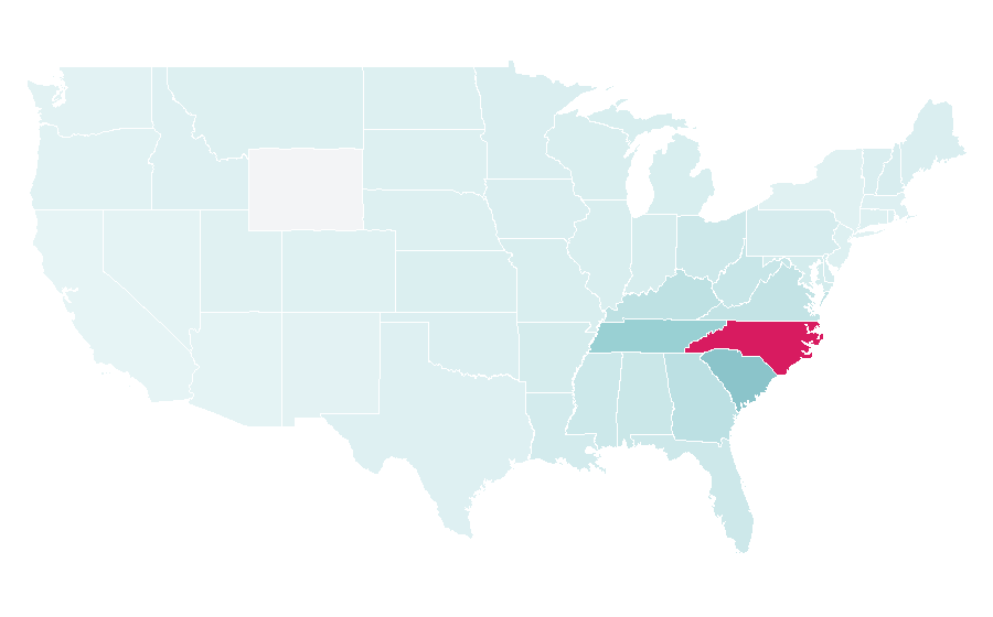 Affinity by region — Biltmore Estate, United States
