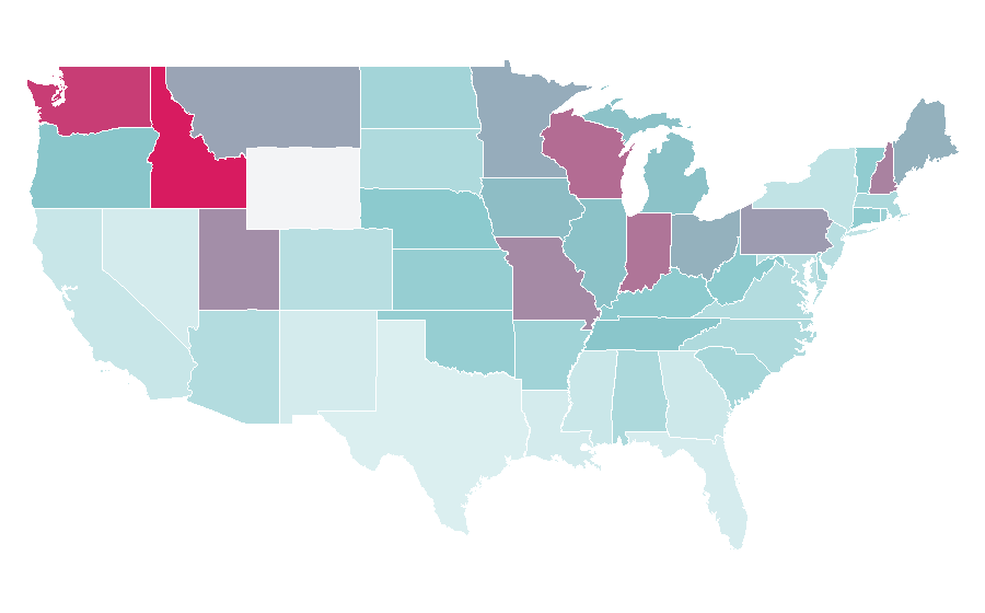 Affinity by region — Bing Crosby, United States