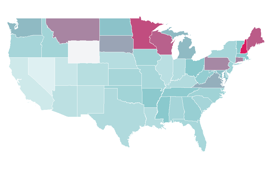 Affinity by region — Bing Maps, United States