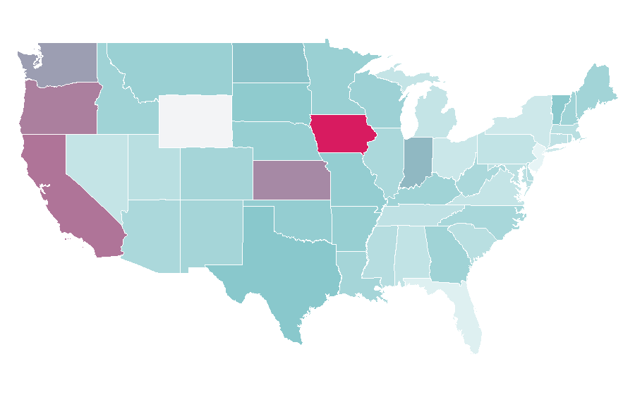 Affinity by region — Biodiesel, United States