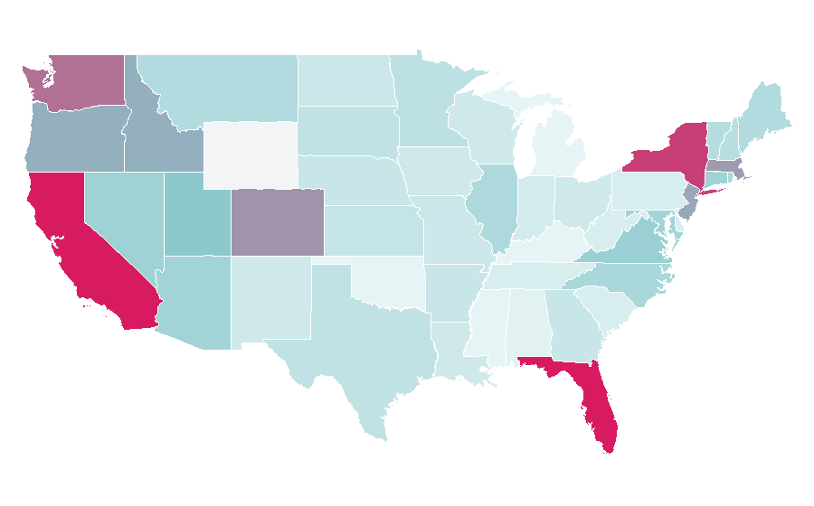 Affinity by region — Biohacking, United States