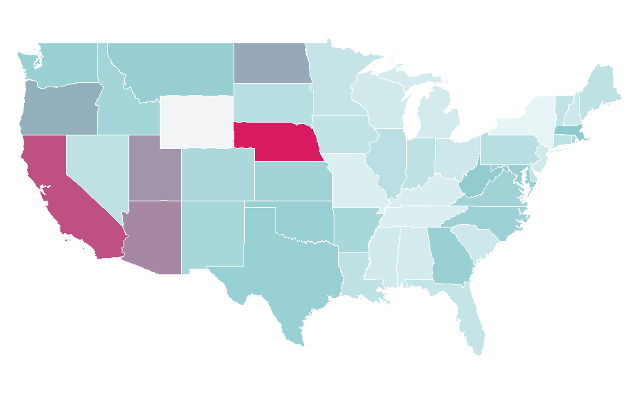 Affinity by region — Biomechanics, United States