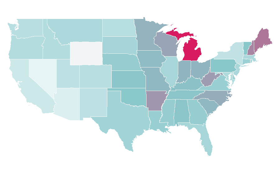Affinity by region — Bird feeder, United States