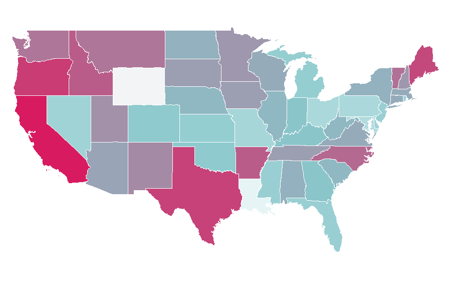 Affinité par région — Birkenstock, États-Unis