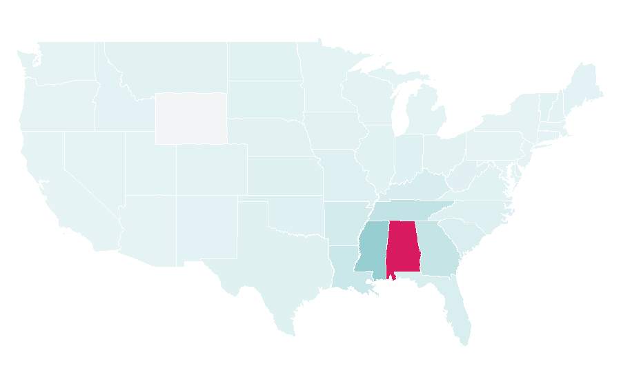 Afinidad por región — Birmingham, Alabama, Estados Unidos