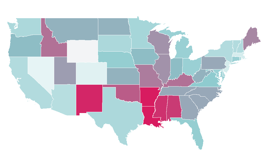 Affinity by region — Birth, United States