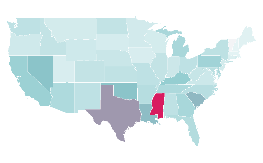 Affinity by region — Birth certificate, United States
