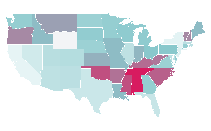 Affinity by region — Bisquick, United States