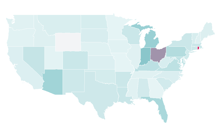 Affinity by region — BJ's Restaurant and Brewhouse, United States