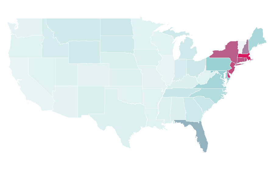 Affinity by region — BJ's Wholesale Club, United States