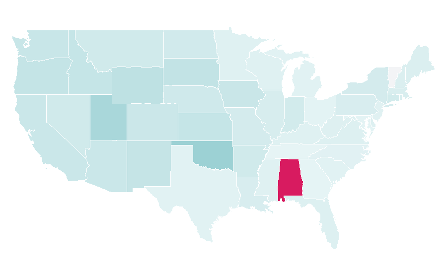 Affinity by region — Black and White Photography, United States