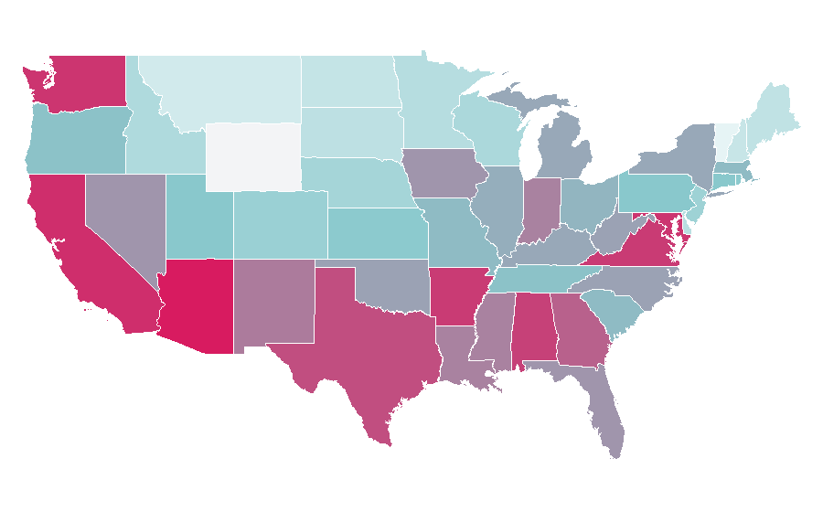 Affinité par région — Black cat, États-Unis