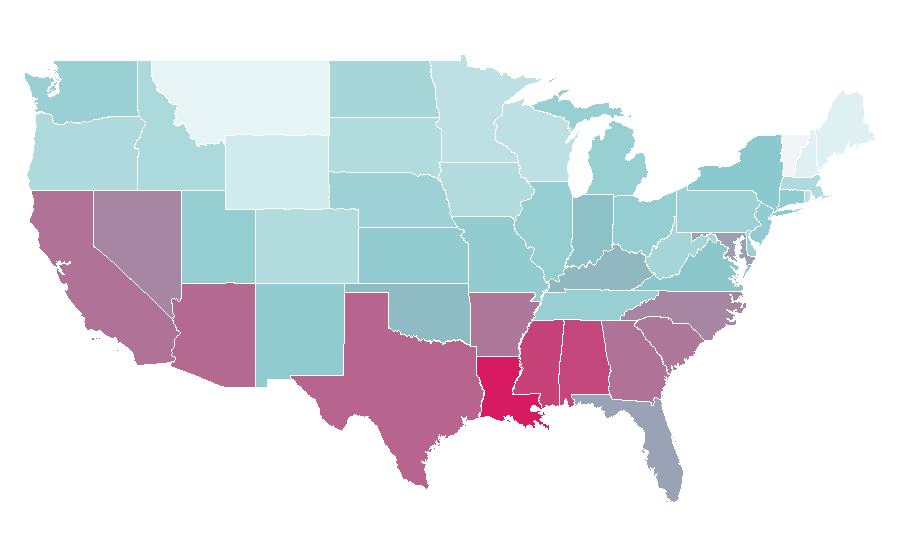 Affinity by region — Black (Color), United States