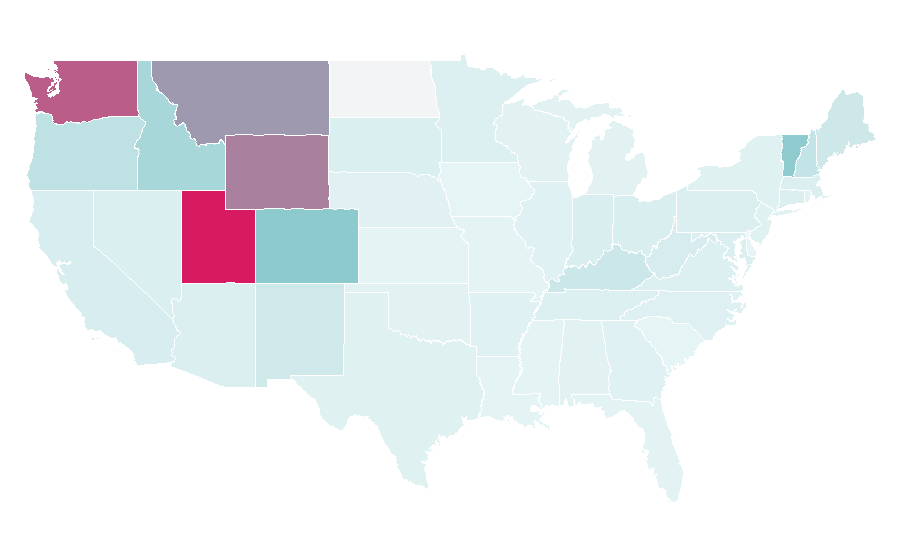 Affinity by region — black diamond, United States