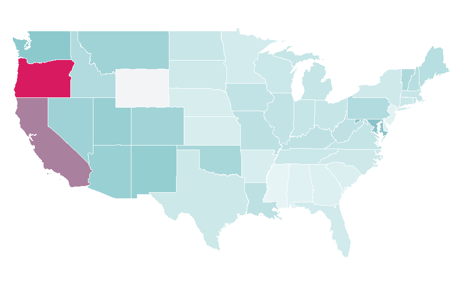 Affinity by region — Black Flag (band), United States