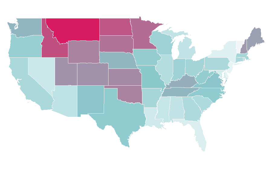 Affinity by region — Black Hawk Down, United States