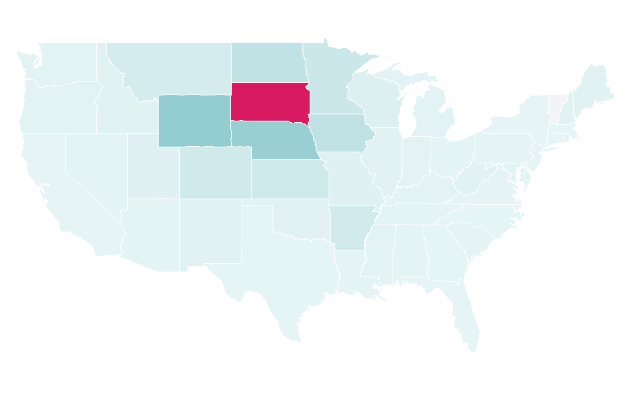 Affinity by region — Black Hills, United States