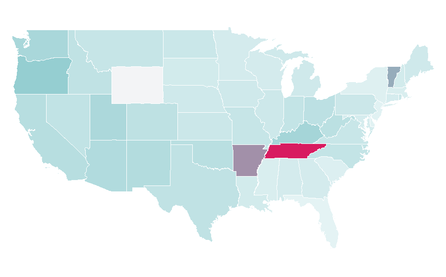 Affinity by region — Black metal, United States