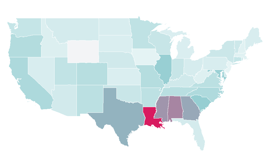 Affinity by region — Black Pumas, United States