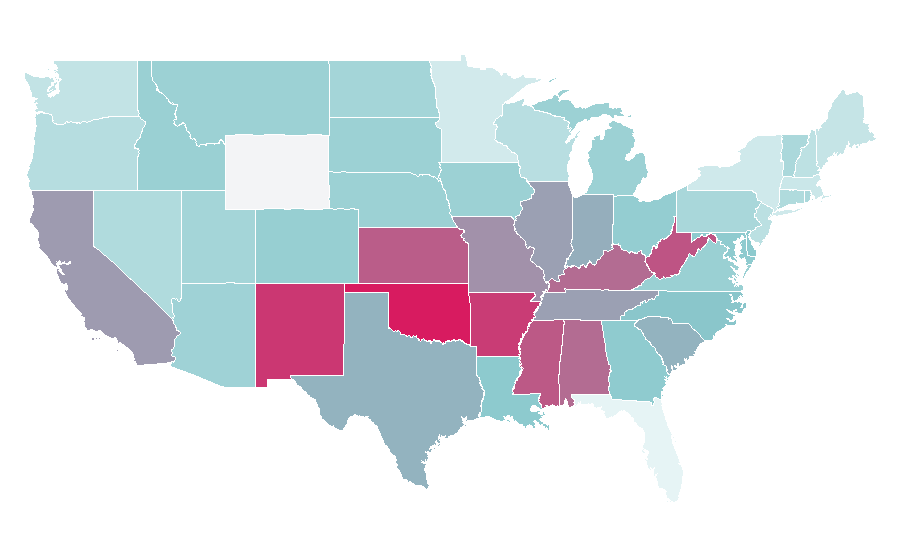 Affinity by region — Black Spiders, United States
