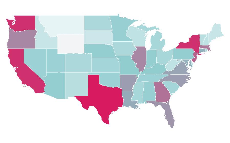Affinity by region — BlackBerry, United States