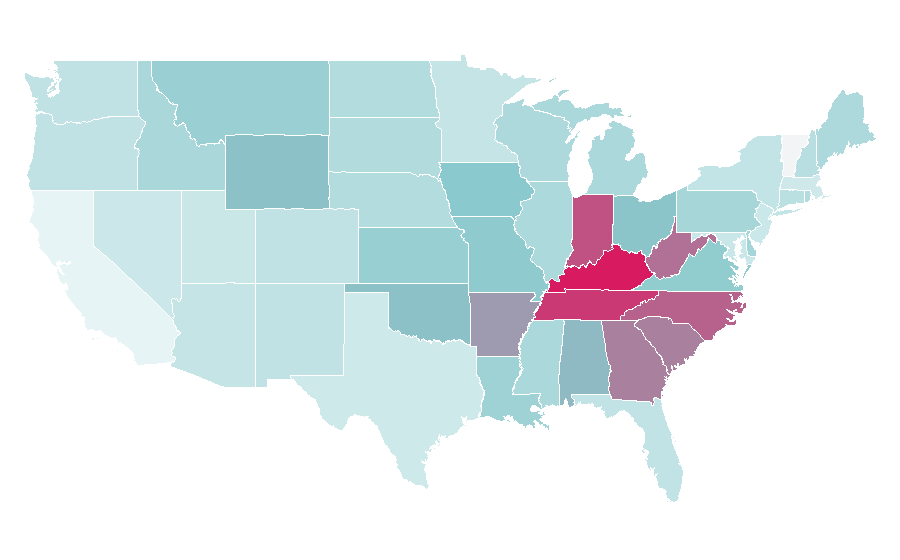 Affinity by region — Blackberry Smoke, United States