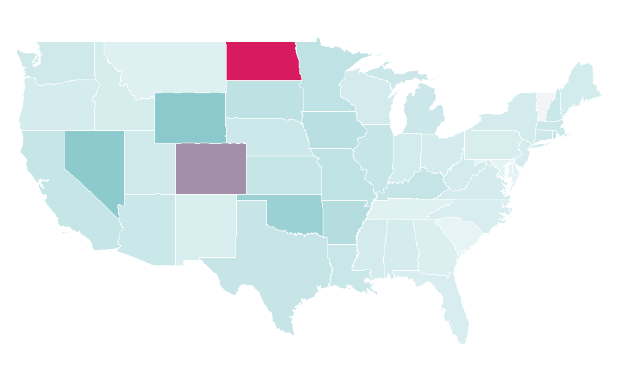 Affinity by region — Blackjack, United States
