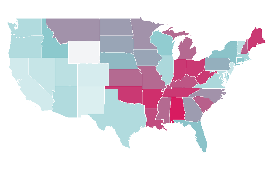 Affinity by region — Blacklisted, United States